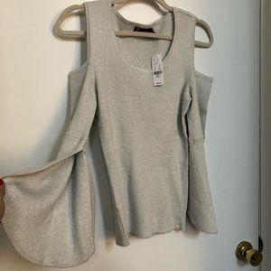 Glitter Cold Shoulder top